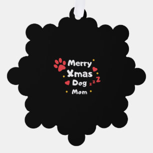 Carte Décorative Jolie maman chien de Noël