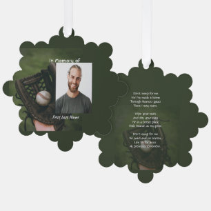 Carte Décorative Joueur de baseball souvenir chrétien mémorial