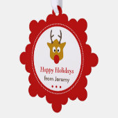 Carte Décorative Jours fériés de Noël Rouge Reindeer (Gauche)