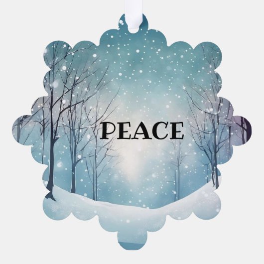 CARTE DÉCORATIVE JOY & PEACE SNOWFLAKE PAPER (Verso)