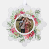 Carte Décorative Joyeuse aquarelle de Noël Wreath botanique d'hiver (Verso)