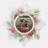 Carte Décorative Joyeuse aquarelle de Noël Wreath botanique d'hiver (Recto)