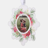 Carte Décorative Joyeuse aquarelle de Noël Wreath botanique d'hiver (Gauche)