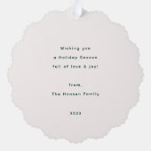 Carte Décorative Joyeuse couronne d'hiver de Noël (Verso)