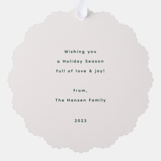 Carte Décorative Joyeuse couronne d'hiver de Noël (Verso)