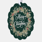 Carte Décorative Joyeuse couronne d'hiver de Noël (Gauche)