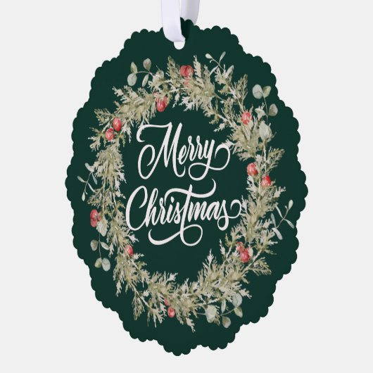 Carte Décorative Joyeuse couronne d'hiver de Noël (Gauche)