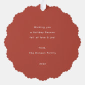 Carte Décorative Joyeuse couronne d'hiver de Noël (Verso)