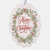 Carte Décorative Joyeuse couronne d'hiver de Noël (Gauche)