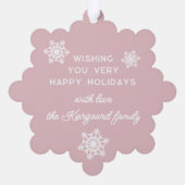 Carte Décorative Joyeuses Fêtes Festifs Et Élégants (Verso)