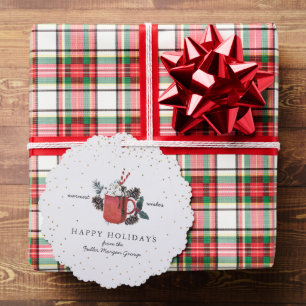 Carte Décorative Joyeuses Fêtes Noël Chocolat Chaud Classique