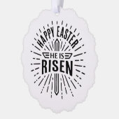 Carte Décorative Joyeuses Pâques Il est ressuscité croix (Gauche)