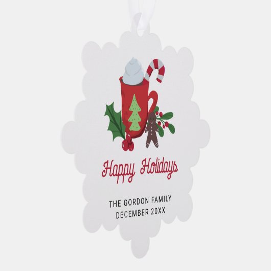 Carte Décorative Joyeuses Vacances Custom Chocolat Chocolat Chocola (Droite)