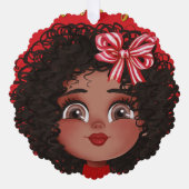Carte Décorative Joyeuses Vacances De Curly Girl (Recto)