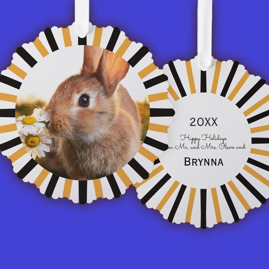 Carte Décorative Joyeuses Vacances Lapin Lapin Rabbit