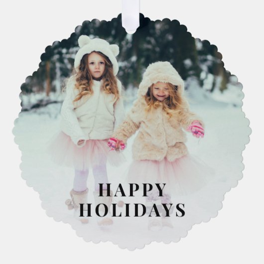 Carte Décorative Joyeuses vacances Photo Noël (Recto)