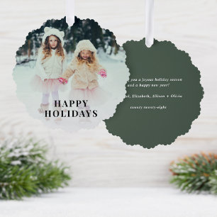 Carte Décorative Joyeuses vacances Photo Noël
