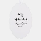 Carte Décorative Joyeux 50e anniversaire ajouter nom du couple date (Droite)