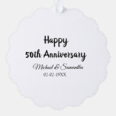 Carte Décorative Joyeux 50e anniversaire ajouter nom du couple date (Verso)