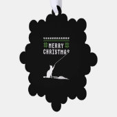 Carte Décorative Joyeux chat de Noël Douille moche (Gauche)