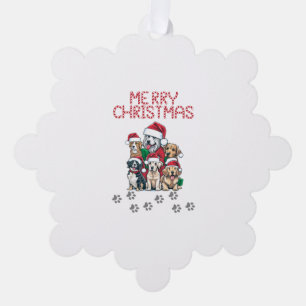 Carte Décorative Joyeux chiens de Noël
