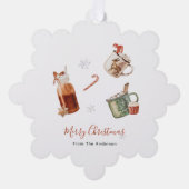 Carte Décorative Joyeux chocolat chaud de Noël (Recto)