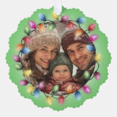 Carte Décorative Joyeux et brillant couleurs lumières de Noël Photo (Recto)