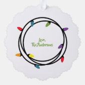 Carte Décorative Joyeux et brillants feux de Noël avec photo (Verso)