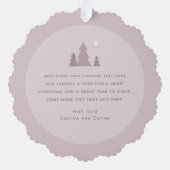 Carte Décorative Joyeux et lumineux script photo lumière rose taupe (Verso)