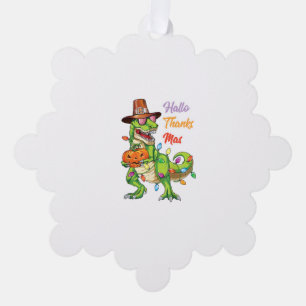 Carte Décorative Joyeux Hallothanksmas T Rex Halloween Thanksgiving