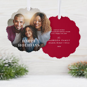 Carte Décorative Joyeux Jours fériés Photo superposition Noël