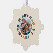 Carte Décorative Joyeux Joyeux Tout Super Noël de vacances (Gauche)