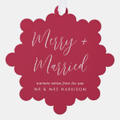 Carte Décorative Joyeux Mariage marié Photo Noël (Recto)