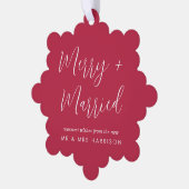 Carte Décorative Joyeux Mariage marié Photo Noël (Gauche)