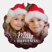 Carte Décorative Joyeux Noël 2 Photos Fête (Recto)