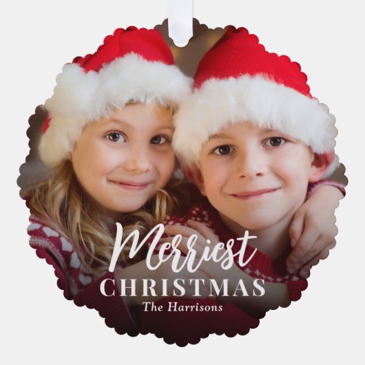 Carte Décorative Joyeux Noël 2 Photos Fêtes (Recto)