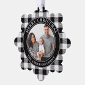 Carte Décorative Joyeux Noël à la mode en noir et blanc (Gauche)