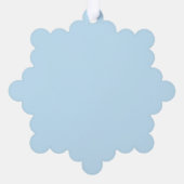 Carte Décorative Joyeux Noël bleu pâle rouge script rustique couron (Verso)