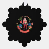 Carte Décorative Joyeux Noël Bodybuilder Gym entraînement (Recto)