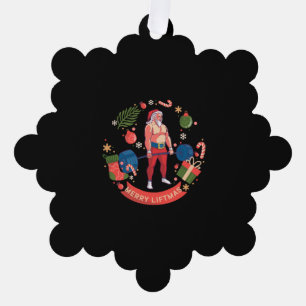 Carte Décorative Joyeux Noël Bodybuilder Gym entraînement