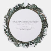 Carte Décorative Joyeux Noël Dusty Winter Greenery Photo Wreath (Verso)
