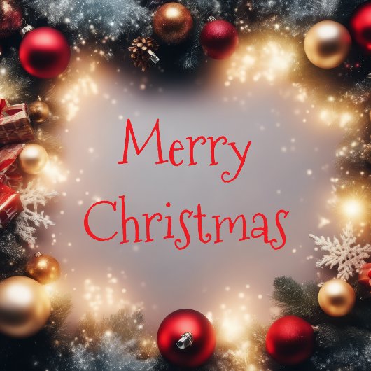 Carte Décorative Joyeux Noël et Joyeuses fêtes