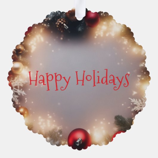 Carte Décorative Joyeux Noël et Joyeuses fêtes (Verso)