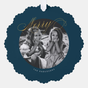 Carte Décorative Joyeux Noël Fancy Script Moderne