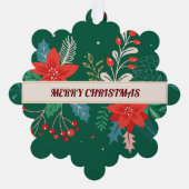Carte Décorative Joyeux Noël Floral (Recto)