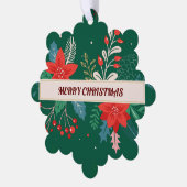 Carte Décorative Joyeux Noël Floral (Gauche)