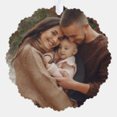 Carte Décorative Joyeux Noël Garland Wreath Monogramme & photo (Verso)