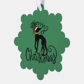 Carte Décorative Joyeux Noël Greyhound Reindeer (Gauche)
