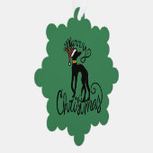 Carte Décorative Joyeux Noël Greyhound Reindeer (Droite)