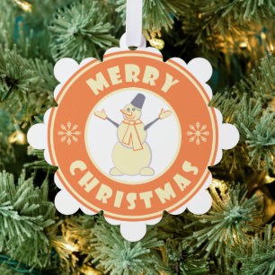 Carte Décorative Joyeux Noël heureux bonhomme de neige célèbre styl